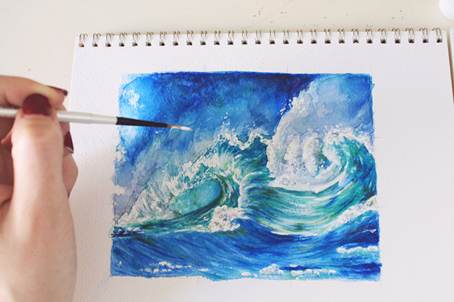 Final painting crashing waves