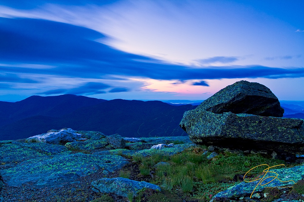 Long exposure clouds from Mt. Washington, NH.