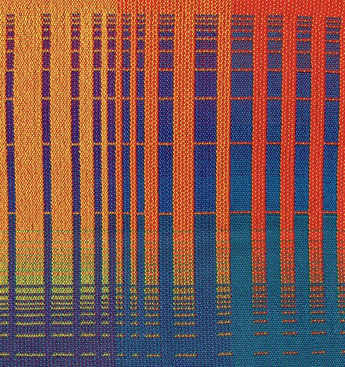 Double cloth inspired by the Fibonacci numbers