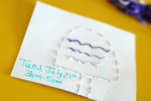 Popsicle Embroidered Invitations