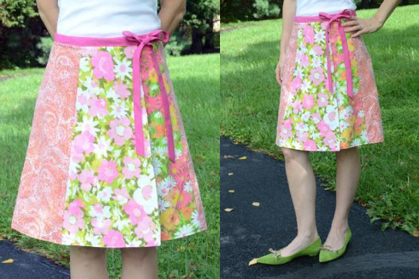 making an eco-chic upcycled wrap skirt