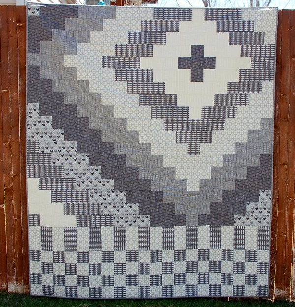 Neutral patchwork quilt