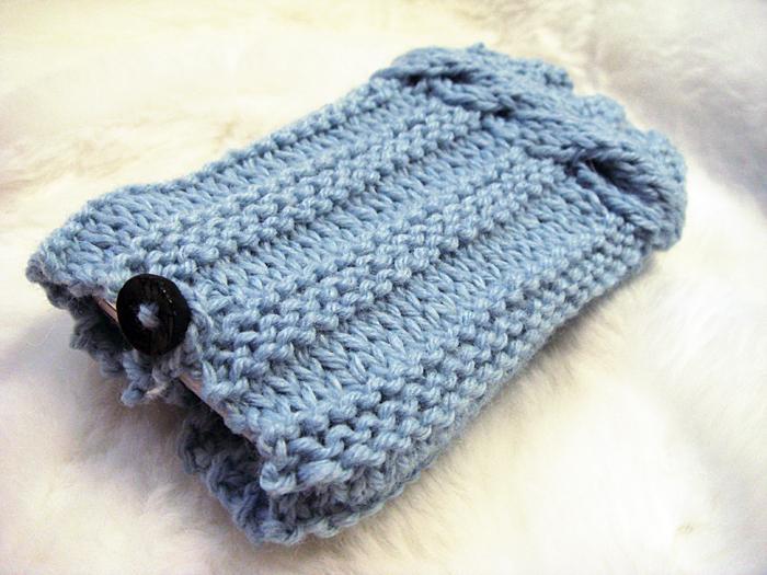 Knit iphone braid cover