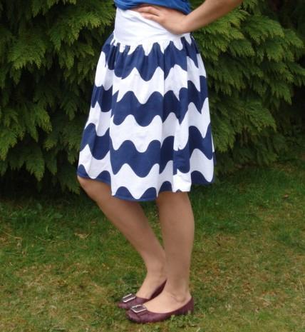 Zigzag stripe skirt