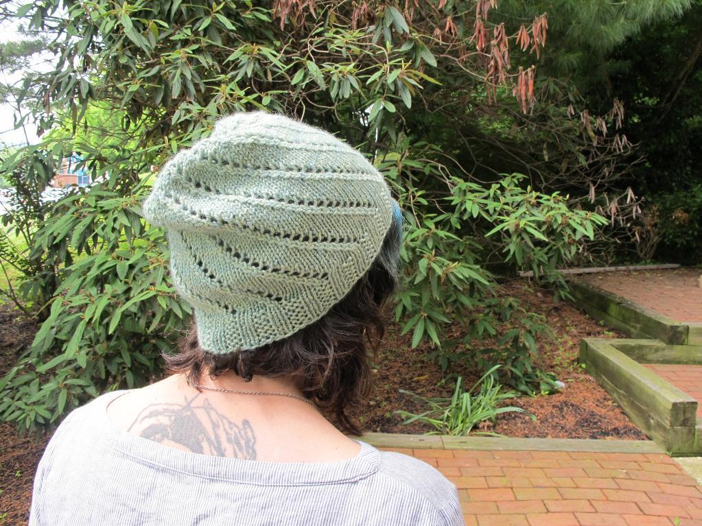 Knitted spiral hat