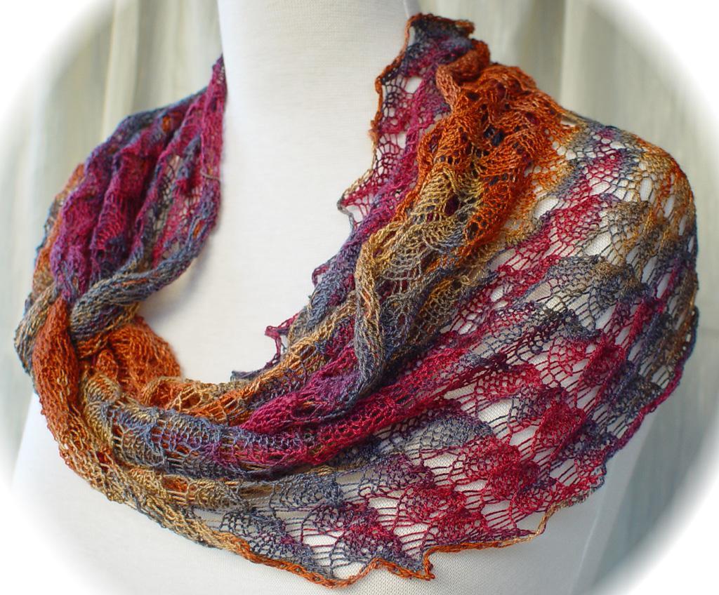 Rainbow Colored Ring of Lace Wrap