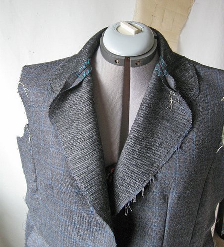 grey jacket lapel