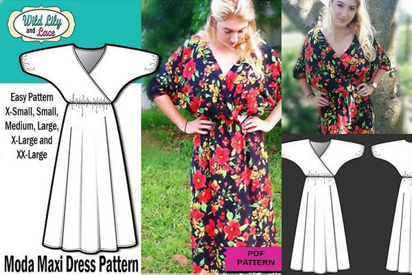 Moda Maxi Dress Pattern on Bluprint!