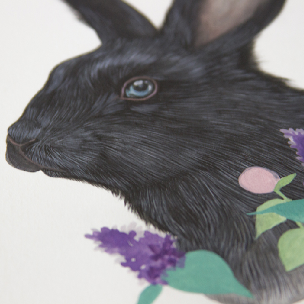 Detail of work in progress: The Black Rabbit of Inlé