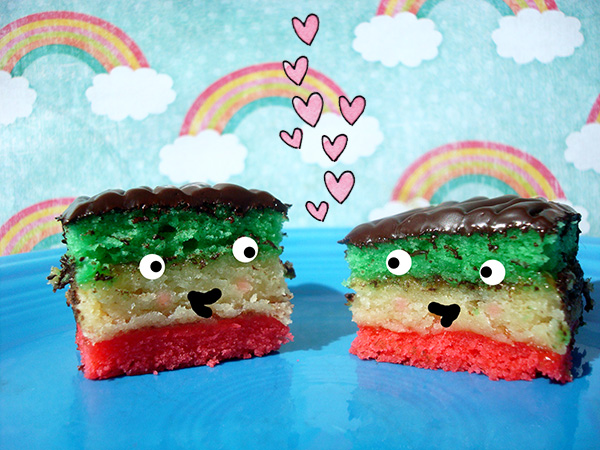 Rainbow cookies are a friendly food.