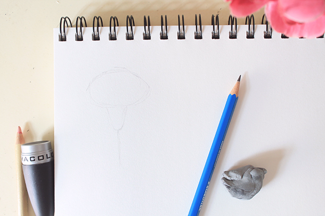 Drawing Flowers Step One