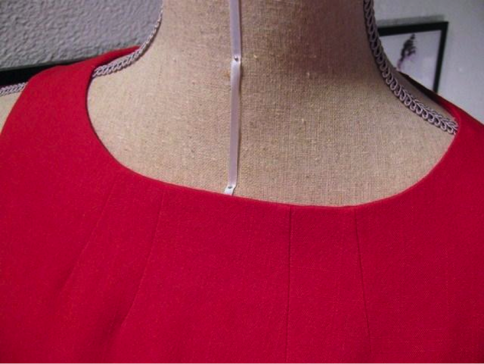 Understitched Boat Neck Dress