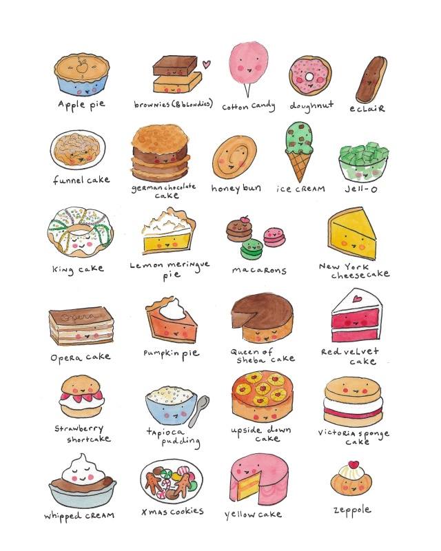 Rows of delicious foods