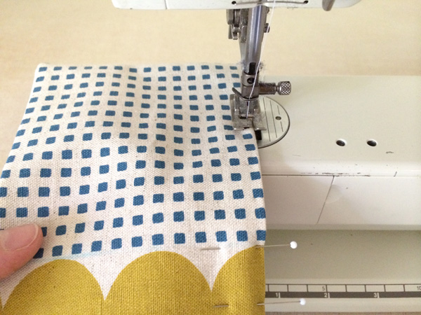 edge stitch around fabric
