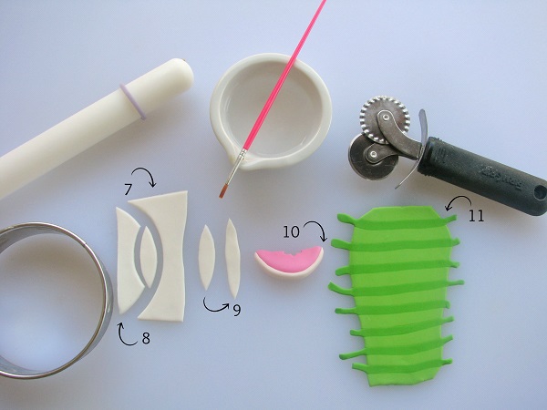 Watermelon fondant tutorial step 2