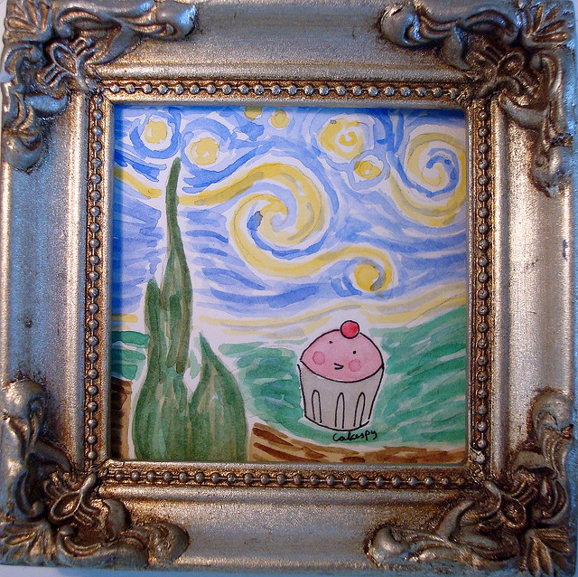 cupcake "Starry Night" rendition