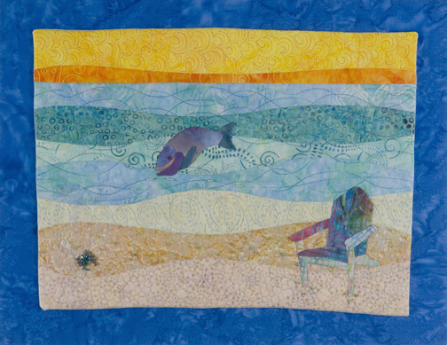 Landscape Art Quilt Beach Scene