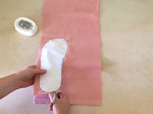 Cut out your fabric with pattern