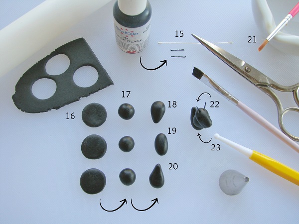 Making a sweet fondant ant