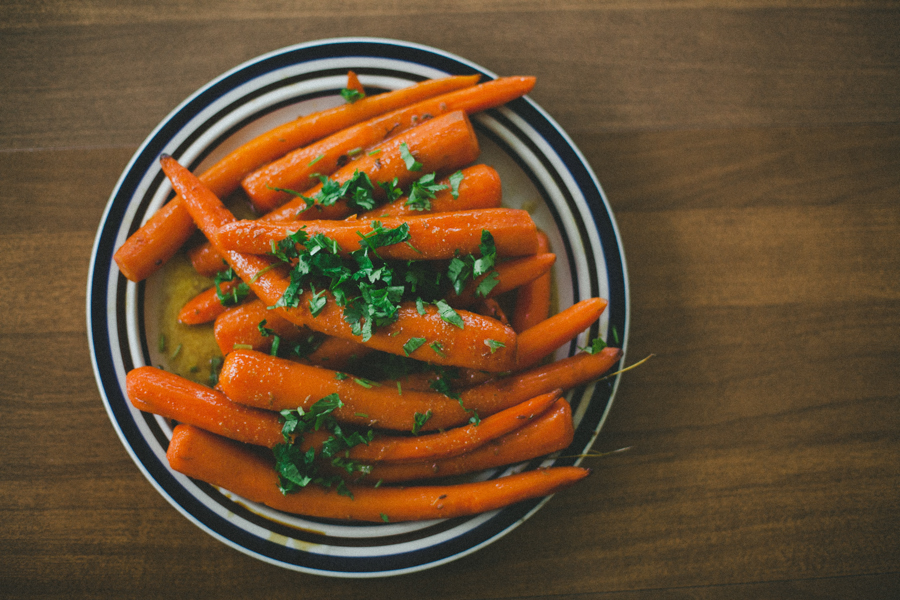 Steamed carrots 