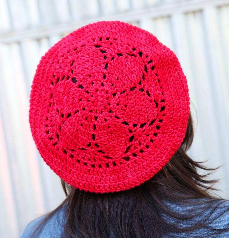 Crochet blackberry hat