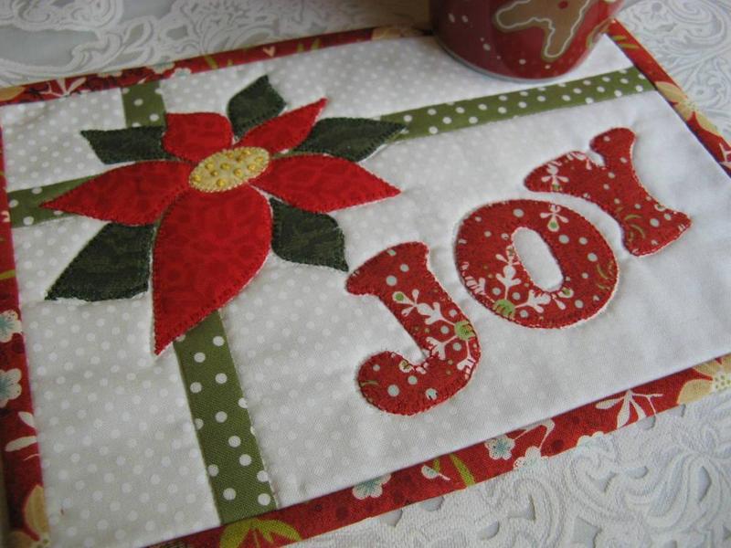 Christmas Joy Mug Rug Pattern