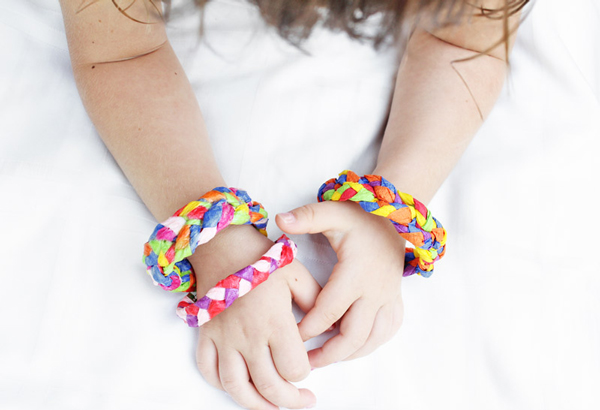 Braided Paper Bracelets