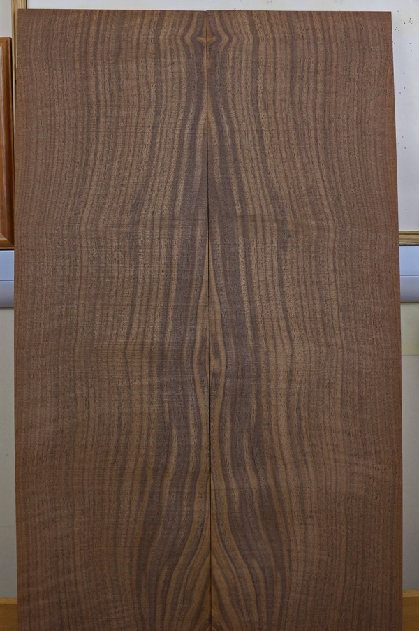 bookmatched Claro walnut