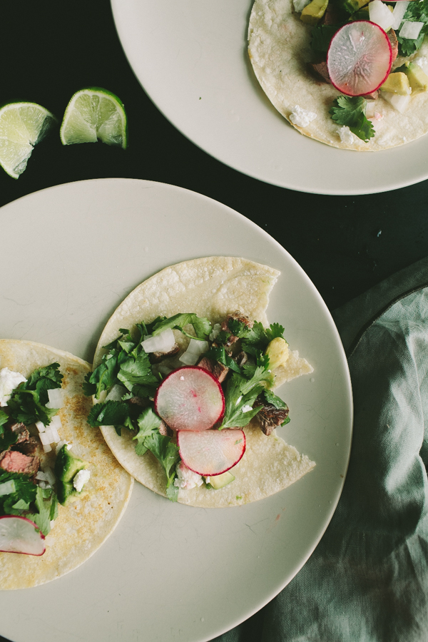 Delicious and fresh steak tacos