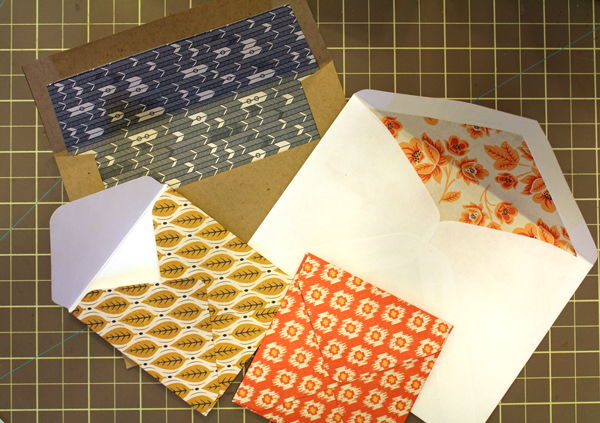 Envelopes Lined with Patterned Paper