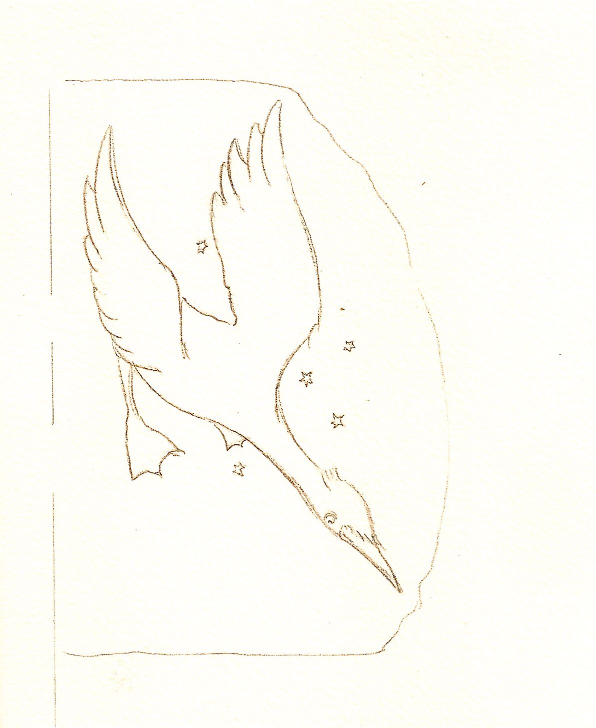 Beautiful bird illustration for a children's book