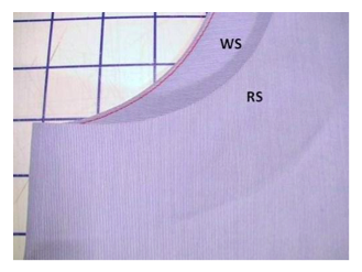 Understitched garment neckline