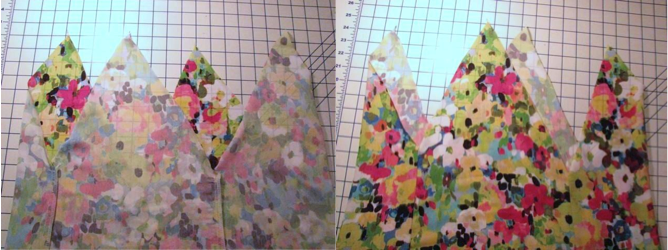 Step one of sewing a maxi dress