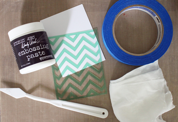Supplies Needed for Stenciling With Embossing Paste