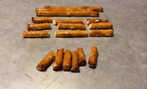 Preparing pretzel sticks