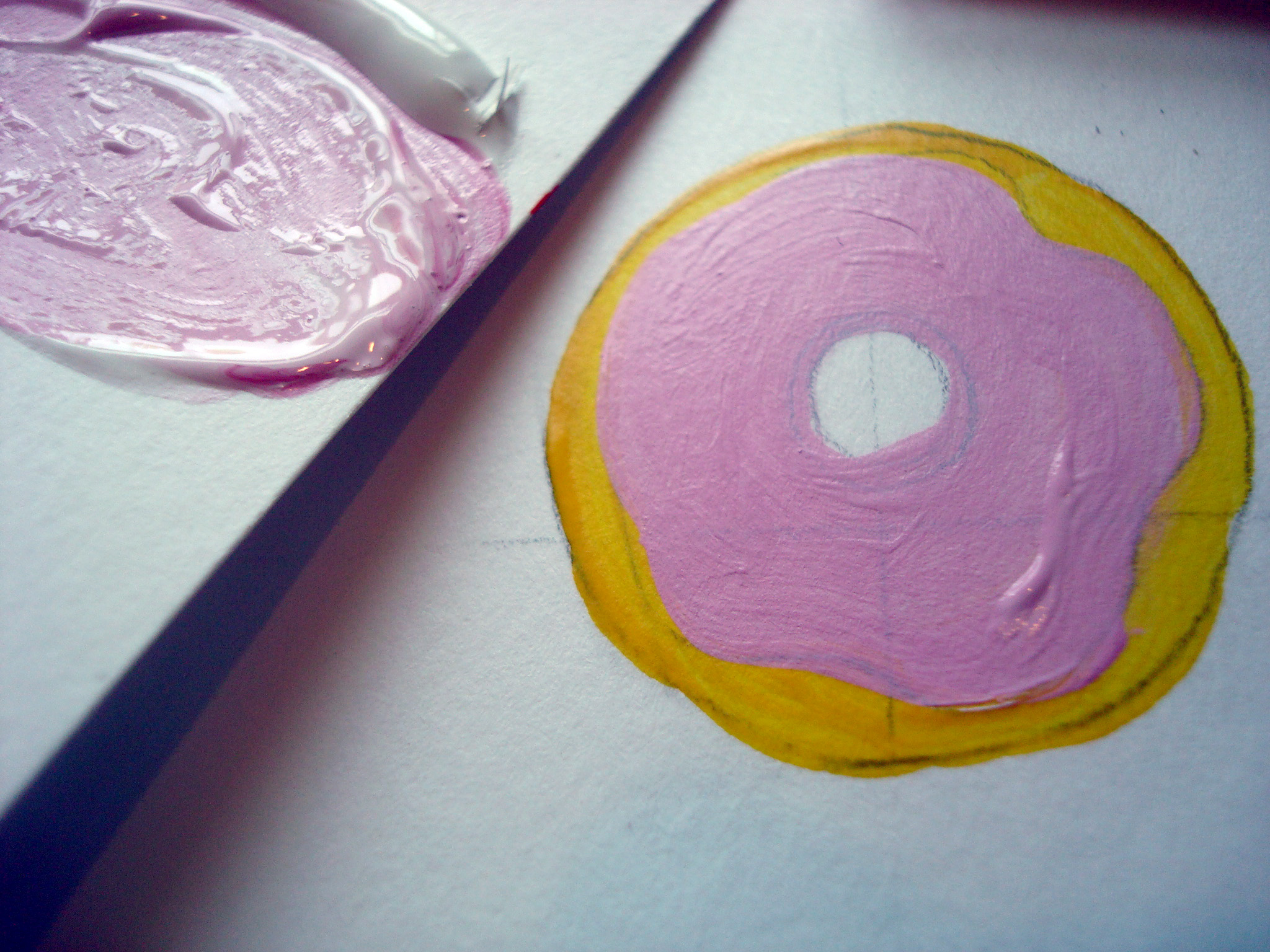 Acrylic donut painting