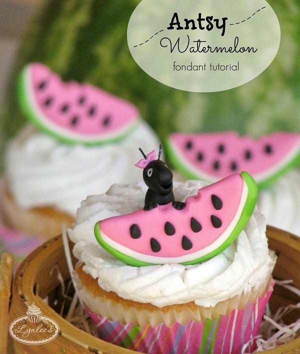 Antsy Watermelon fondant topper tutorial