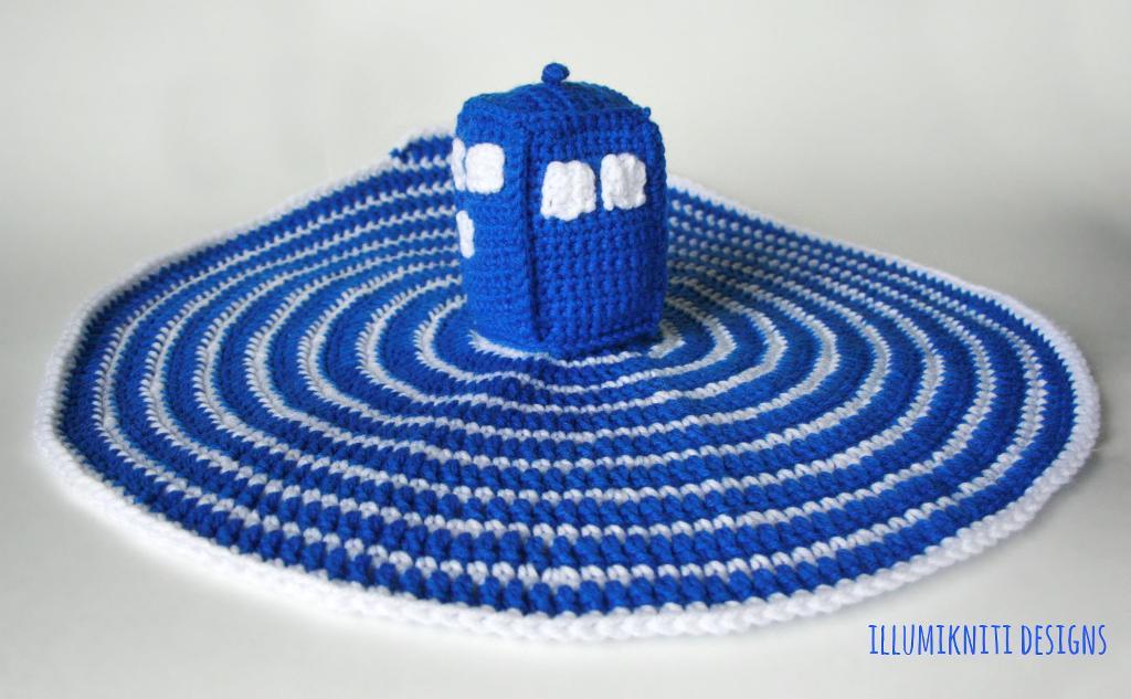 TARDIS crochet baby toy