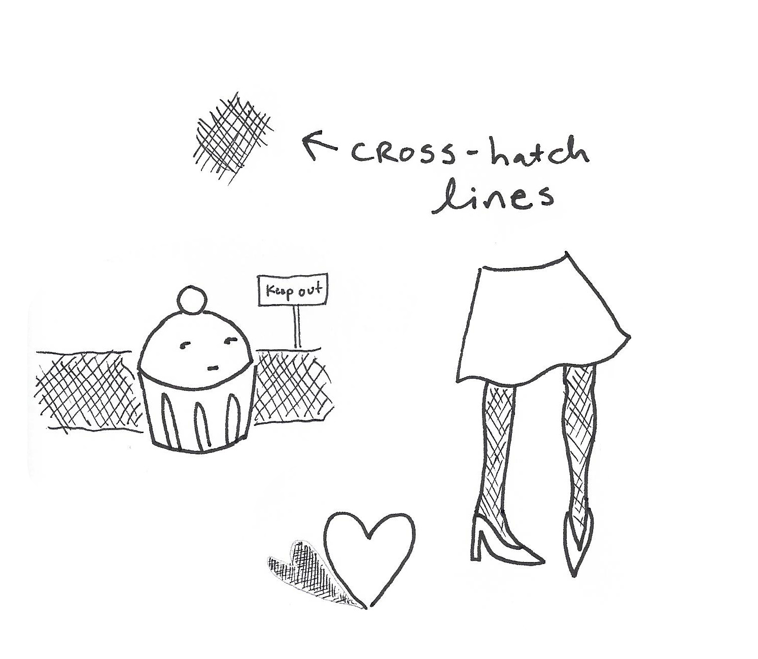 Cross hatched lines