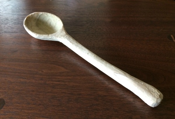 finished spoon from above
