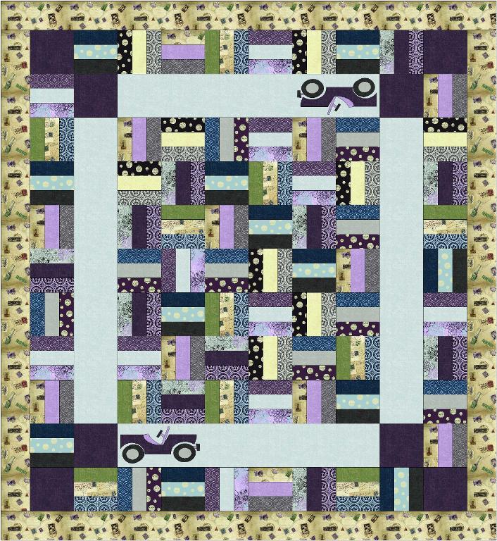 Jelly Roll Road Trip Quilt Pattern