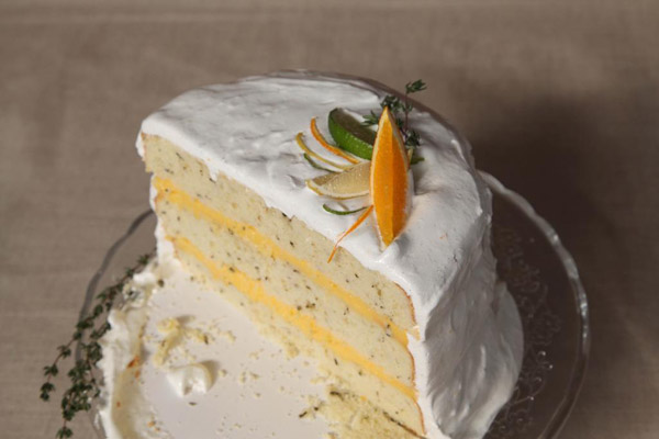 Jenny McCoy's Lemon, Thyme and Custard cake