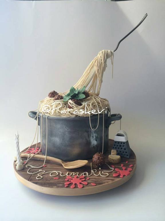 Can't Believe It's Cake -- Spaghetti and Meatball cake design! 