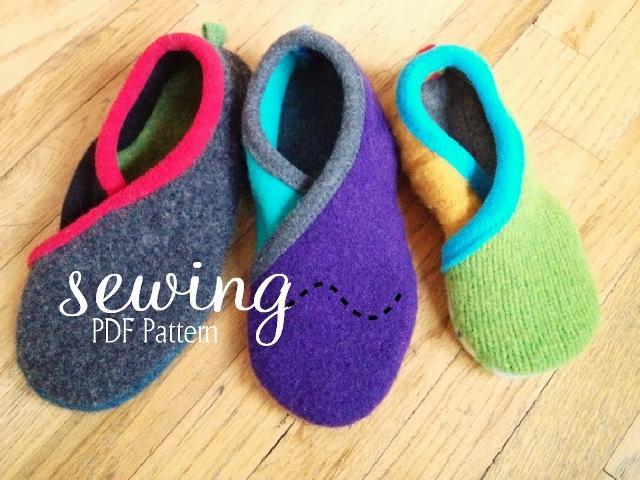 Crossover Slippers sewing pattern