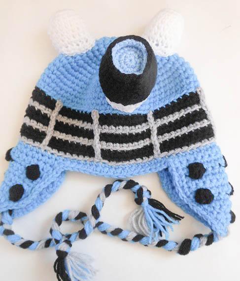 Dalek Dr. Who crochet hat