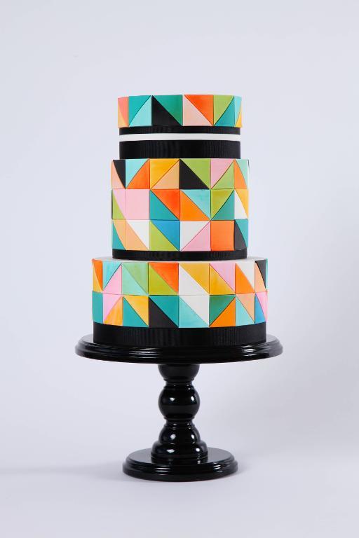 Color Block Mosaic Cake From Craftsy!