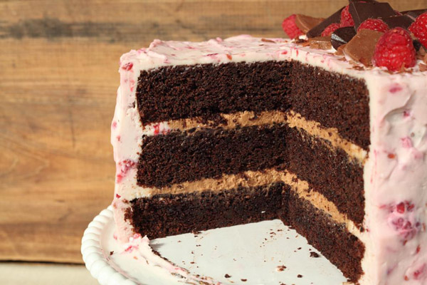 Chocolate cake with raspberry icing on Craftsy!