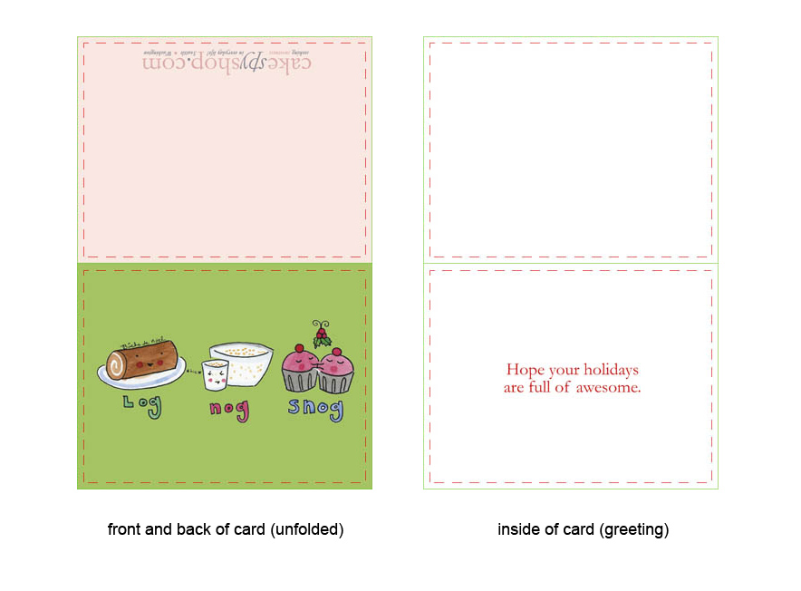 Greeting card front and inside