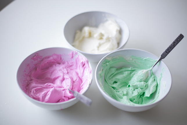 Multi-colored buttercream