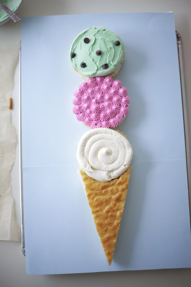 Decorating your ice cream cone cake